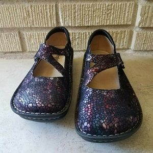 Alegria Mary Jane Snake Skin Print Size 39 US 9